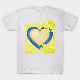 Heart and yellow flowers T-Shirt